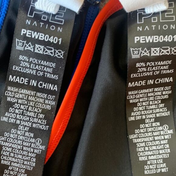 PE Nation Color-block Strappy Sporty Bikini Multi-Color 4th Of July Sz Large New - Picture 7 of 9